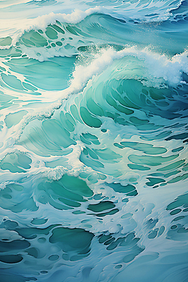 JPG 편집이미지 물결 파도 바다 풍경 사람없음 파란색 물거품 편집실사 AI컴퓨터그래픽 AI콘텐츠 컬러 거품 CG 파일형식