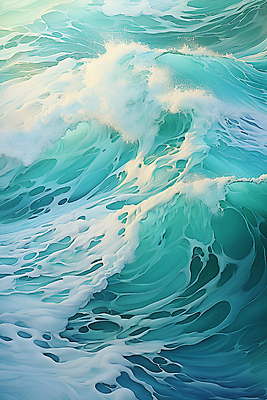 JPG 편집이미지 물결 파도 바다 풍경 사람없음 파란색 물거품 편집실사 AI컴퓨터그래픽 AI콘텐츠 컬러 거품 CG 파일형식