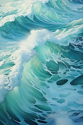 JPG 편집이미지 물결 파도 바다 풍경 사람없음 파란색 물거품 편집실사 AI컴퓨터그래픽 AI콘텐츠 컬러 거품 CG 파일형식