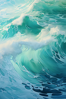 JPG 편집이미지 물결 파도 바다 풍경 사람없음 파란색 물거품 편집실사 AI컴퓨터그래픽 AI콘텐츠 컬러 거품 CG 파일형식