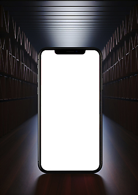 JPG 편집이미지 프레임 사람없음 빛 스마트폰 스크린 어둠 공간 창고 합성 목업 편집소스 편집실사 AI컴퓨터그래픽 AI콘텐츠 핸드폰 스마트기기 CG 파일형식