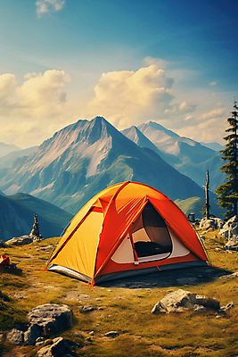 JPG 구름 편집이미지 자연 하늘 산 텐트 풍경 사람없음 캠핑 바위 정상 편집실사 AI포토 AI콘텐츠 자연요소 레저 캠핑도구 돌_바위 CG 생태계 파일형식