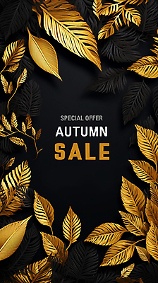 편집이미지 배너 낙엽 나뭇잎 프레임 사람없음 쇼핑 세일 검은색 금색 가을 이미지편집 AI파일 계절 컬러 잎 파일형식 벡터
