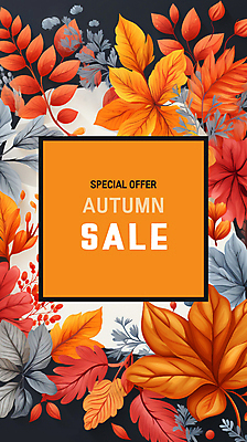 편집이미지 배너 꽃 낙엽 나뭇잎 프레임 사람없음 쇼핑 세일 사각형 가을 풀 이미지편집 AI파일 도형 식물 계절 잎 파일형식 벡터