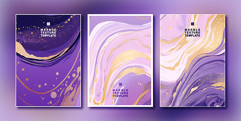 곡선 일러스트 추상 사람없음 세트 보라색 고급 질감 웨이브 대리석 마블링 국내일러스트 AI파일 선 컬러 컨셉 무늬 재료 파일형식 벡터