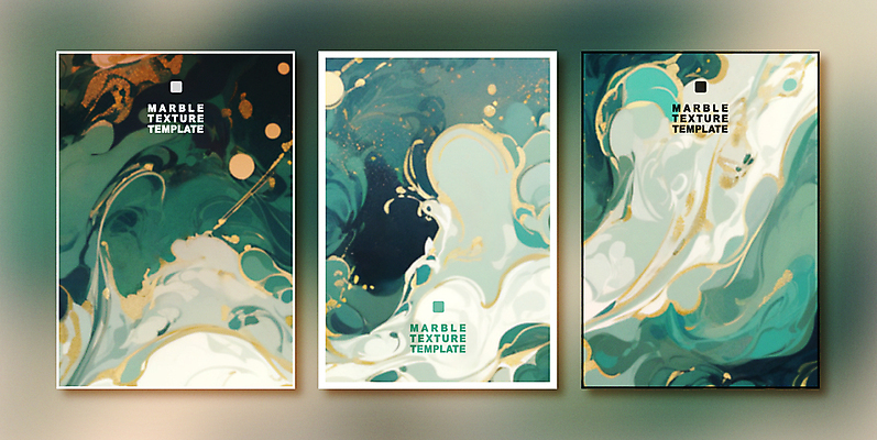 곡선 일러스트 추상 사람없음 초록색 세트 고급 질감 웨이브 대리석 마블링 국내일러스트 AI파일 선 컬러 컨셉 무늬 재료 파일형식 벡터