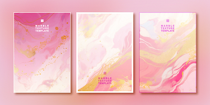 분홍색 곡선 일러스트 추상 사람없음 세트 고급 질감 웨이브 대리석 마블링 국내일러스트 AI파일 선 컬러 컨셉 무늬 재료 파일형식 벡터