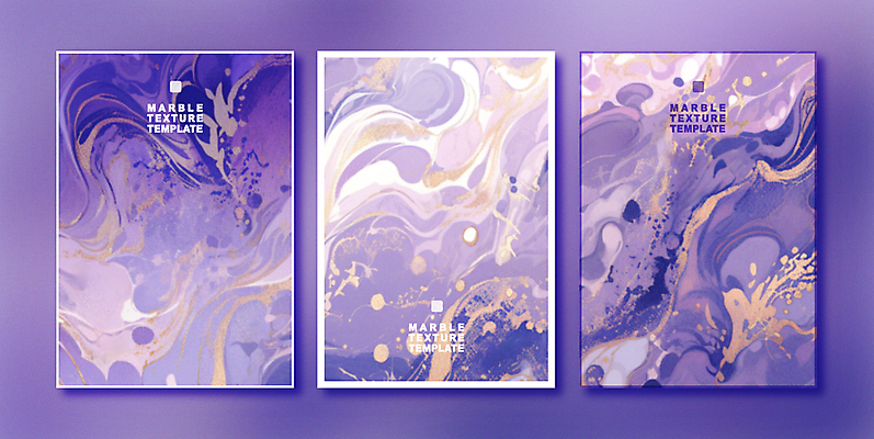 곡선 일러스트 추상 사람없음 세트 보라색 고급 질감 웨이브 대리석 마블링 국내일러스트 AI파일 선 컬러 컨셉 무늬 재료 파일형식 벡터