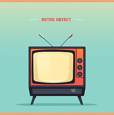 일러스트 사람없음 텔레비전 오브젝트 복고 뉴트로 국내일러스트 AI파일 전자제품 파일형식 벡터