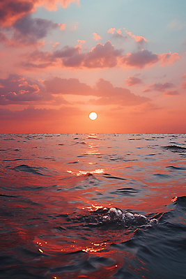 JPG 구름 편집이미지 물결 파도 바다 자연 하늘 풍경 사람없음 태양 일몰 윤슬 편집실사 AI컴퓨터그래픽 AI콘텐츠 자연요소 노을 CG 생태계 파일형식