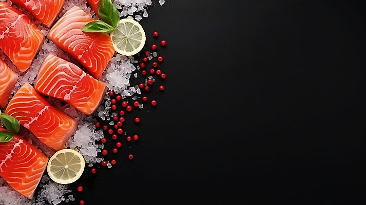 JPG 편집이미지 열매 잎 어류 사람없음 얼음 신선 레몬 해산물 디지털합성 연어 연어회 카피스페이스 편집실사 AI포토 AI콘텐츠 자연요소 식물 과일 수중동물 공백 생선회 CG 파일형식