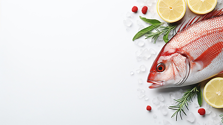 JPG 편집이미지 한마리 열매 어류 사람없음 얼음 흰색 신선 레몬 해산물 디지털합성 도미 로즈메리 세이지 카피스페이스 편집실사 AI포토 AI콘텐츠 자연요소 식물 1 컬러 과일 수중동물 공백 허브 CG 파일형식