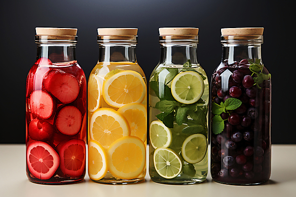 JPG 편집이미지 오렌지 유리병 사람없음 허브 가득함 담기 블루베리 라임 과일청 편집실사 AI포토 AI콘텐츠 식물 음식 과일 모션 병_용기 CG 파일형식