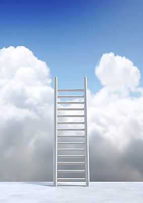 JPG 구름 편집 편집이미지 하늘색 사다리 하늘 사람없음 흰색 합성 편집소스 편집실사 AI컴퓨터그래픽 AI콘텐츠 자연요소 컬러 파란색 도구 CG 파일형식