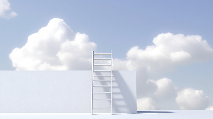 JPG 구름 편집 편집이미지 벽 하늘색 사다리 하늘 그림자 사람없음 흰색 합성 편집소스 편집실사 AI컴퓨터그래픽 AI콘텐츠 자연요소 컬러 파란색 도구 CG 파일형식