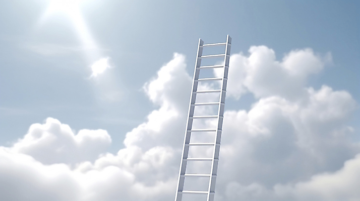 JPG 구름 편집 편집이미지 하늘색 사다리 하늘 사람없음 햇빛 흰색 합성 편집소스 편집실사 AI컴퓨터그래픽 AI콘텐츠 자연요소 컬러 파란색 태양 도구 CG 파일형식