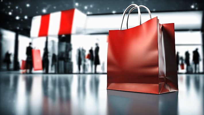 JPG 편집이미지 거리 선물 사람없음 빨간색 쇼핑 쇼핑백 군중 쇼핑몰 오브젝트 블러효과 편집실사 AI포토 AI콘텐츠 컬러 가방 사람 CG 블러 파일형식 효과