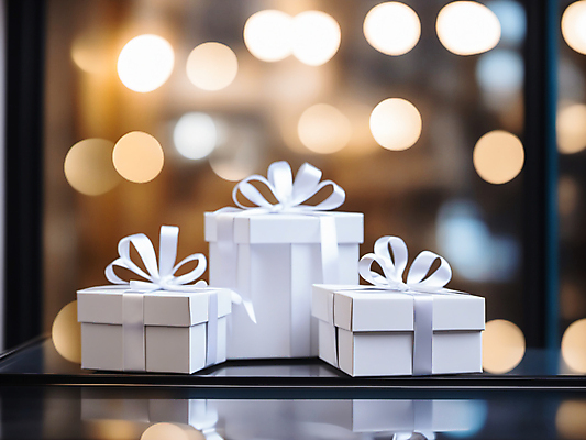 JPG 편집이미지 선물 사람없음 선물상자 쇼핑 흰색 오브젝트 보케 빛망울 편집실사 AI포토 AI콘텐츠 컬러 빛 상자 CG 파일형식