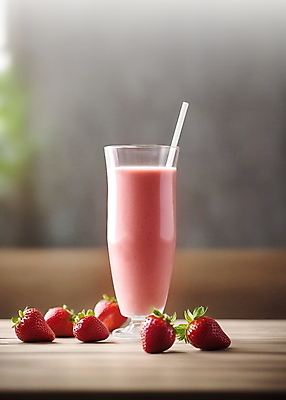 JPG 편집이미지 음료 분홍색 딸기 잔 빨대 사람없음 디지털합성 나무탁자 딸기쉐이크 편집소스 편집실사 AI포토 AI콘텐츠 식기 컬러 과일 탁자 CG 쉐이크 파일형식