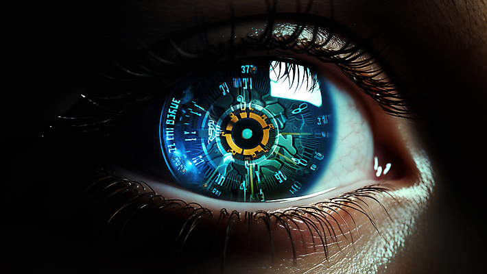 JPG 편집이미지 미래 기술 신체부위 디지털 눈동자 사이버 보안 홀로그램 안구 SF 편집실사 AI컴퓨터그래픽 AI콘텐츠 컨셉 안전 사람 눈_신체부위 CG 파일형식