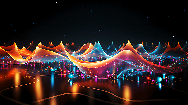 JPG 편집이미지 곡선 그래픽백그라운드 사람없음 그래픽 빛 반짝임 컬러풀 디지털합성 웨이브 더스트파티클 이미지편집 편집실사 AI컴퓨터그래픽 AI콘텐츠 선 컬러 백그라운드 모션 CG 파일형식