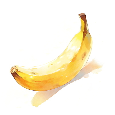 JPG 일러스트 수채화 바나나 사람없음 노란색 가을 국내일러스트 AI일러스트 AI콘텐츠 계절 컬러 과일 파일형식