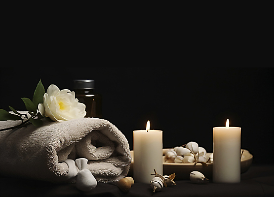 JPG 편집이미지 꽃 초 휴식 사람없음 수건 검은색 흰색 피부관리 힐링 스파용품 에스테틱 회복 편집실사 AI포토 AI콘텐츠 식물 컬러 컨셉 위생용품 뷰티 스파 CG 오브젝트 파일형식