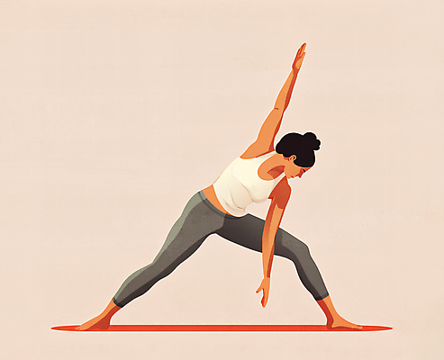 JPG 전신 라이프스타일 여자 일러스트 요가 숙이기 한명 성인 스트레칭 요가자세 체조 감성 손뻗기 성인여자한명만 차분 국내일러스트 AI일러스트 AI콘텐츠 1 웰빙 포즈 컨셉 모션 사람 생활 운동 여자한명만 성인여자만 파일형식