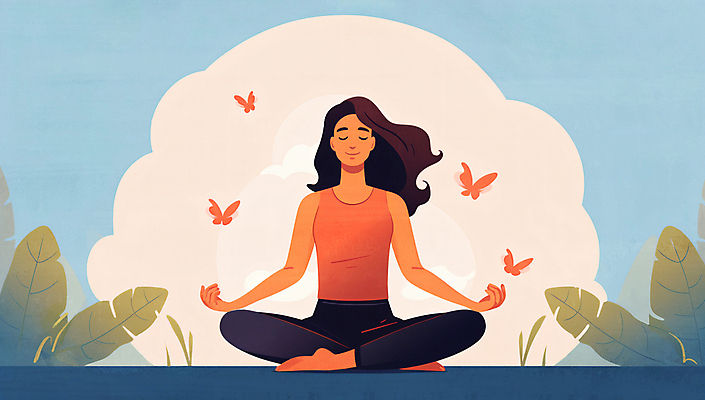 JPG 전신 구름 라이프스타일 여자 하늘색 나비 잎 일러스트 요가 자연 한명 앉기 성인 운동복 눈감음 요가자세 명상 감성 성인여자한명만 차분 국내일러스트 AI일러스트 AI콘텐츠 자연요소 식물 1 웰빙 옷 포즈 곤충 컨셉 모션 사람 생활 파란색 생태계 여자한명만 성인여자만 파일형식