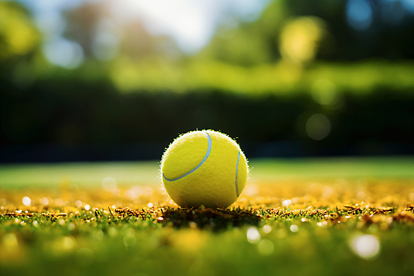 JPG 편집이미지 잔디 사람없음 야외 아웃포커스 초록색 테니스장 테니스공 편집실사 AI포토 AI콘텐츠 식물 컬러 공 스포츠시설 촬영기법 테니스용품 CG 파일형식