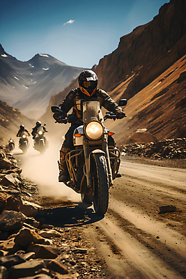 JPG 전신 편집이미지 여행 하늘 산 여러명 성인 바이크 운전 헬멧 디지털합성 비포장도로 성인만 편집실사 AI인물포토 AI콘텐츠 도로 육상교통 다수 모션 사람 보호장비 CG 파일형식 AI포토