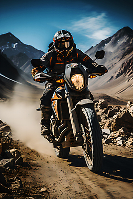 JPG 전신 구름 편집이미지 여행 하늘 산 한명 성인 바이크 운전 헬멧 디지털합성 비포장도로 성인한명만 편집실사 AI인물포토 AI콘텐츠 자연요소 1 도로 육상교통 모션 사람 보호장비 CG 성인만 파일형식 AI포토