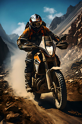 JPG 전신 구름 편집이미지 여행 하늘 산 한명 성인 바이크 운전 헬멧 디지털합성 비포장도로 성인한명만 편집실사 AI인물포토 AI콘텐츠 자연요소 1 도로 육상교통 모션 사람 보호장비 CG 성인만 파일형식 AI포토