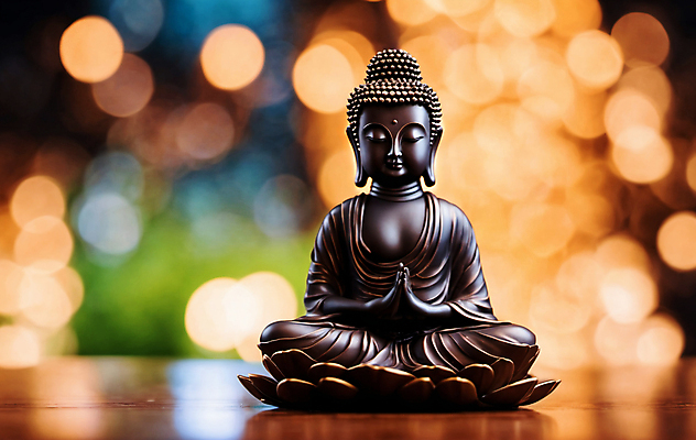 JPG 편집이미지 불교 사람없음 동상 불상 불교용품 보케 부처 빛망울 편집실사 AI포토 AI콘텐츠 종교 종교용품 빛 조형물 CG 기념물 파일형식