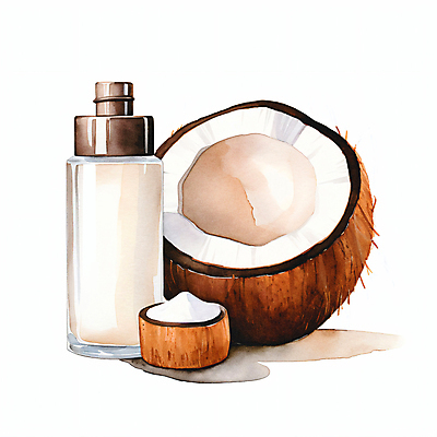 JPG 열매 일러스트 수채화 사람없음 뷰티 화장품 크림 코코넛 공병 비건 국내일러스트 AI일러스트 AI콘텐츠 식물 과일 채식주의자 병_담는 파일형식