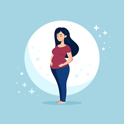 JPG 전신 여자 일러스트 한명 성인 임산부 임신 달 감싸기 성인여자한명만 국내일러스트 AI일러스트 AI콘텐츠 자연요소 1 모션 사람 여자한명만 성인여자만 파일형식