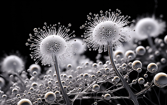 JPG 편집이미지 현미경 근접촬영 사람없음 확대 디지털합성 수분_꽃가루 편집실사 AI컴퓨터그래픽 AI콘텐츠 뷰포인트 실험기구 CG 파일형식