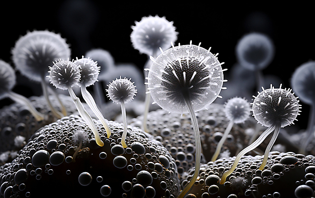 JPG 편집이미지 현미경 근접촬영 사람없음 확대 디지털합성 수분_꽃가루 편집실사 AI컴퓨터그래픽 AI콘텐츠 뷰포인트 실험기구 CG 파일형식