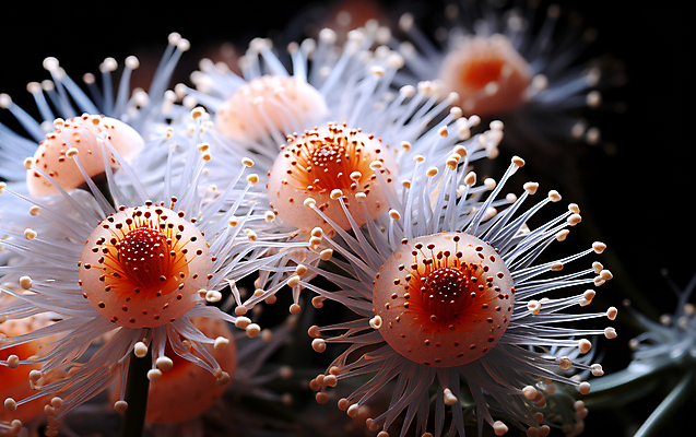 JPG 편집이미지 꽃 현미경 근접촬영 사람없음 확대 디지털합성 수분_꽃가루 편집실사 AI컴퓨터그래픽 AI콘텐츠 식물 뷰포인트 실험기구 CG 파일형식