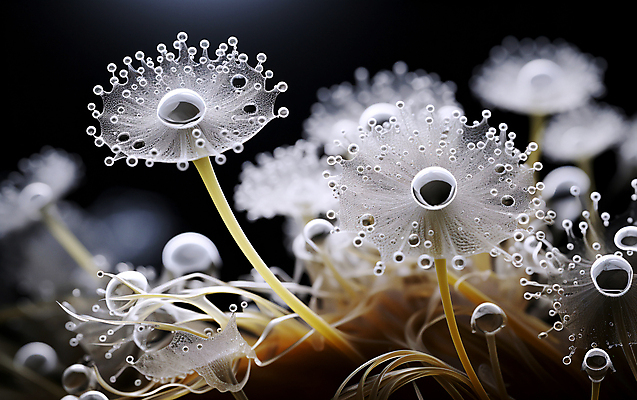 JPG 편집이미지 꽃 현미경 근접촬영 사람없음 물방울 확대 디지털합성 수분_꽃가루 편집실사 AI컴퓨터그래픽 AI콘텐츠 식물 뷰포인트 실험기구 CG 파일형식