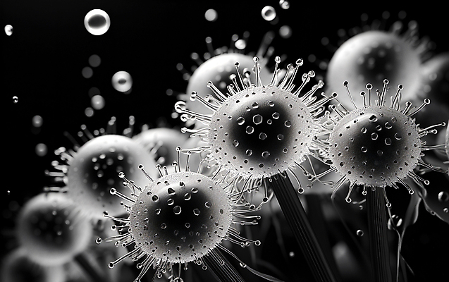 JPG 편집이미지 현미경 근접촬영 사람없음 물방울 확대 디지털합성 수분_꽃가루 편집실사 AI컴퓨터그래픽 AI콘텐츠 뷰포인트 실험기구 CG 파일형식