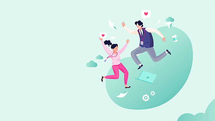 전신 여자 남자 비즈니스 사람 성인 타이포그라피 두명 노트북 점프 만세 직장인 비즈니스맨 비즈니스우먼 민트색 얼굴없음 성인만 모션그래픽 MP4 MOV 직업 문자 컬러 모션 전자제품 동영상 파일형식