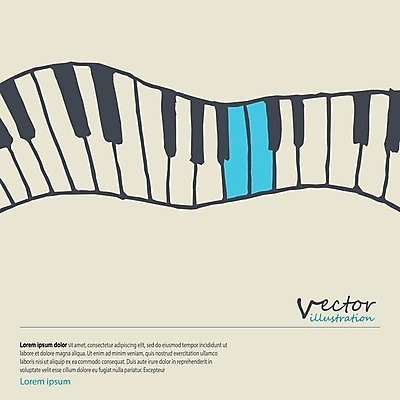 EPS 해외이미지 디자인 포스터 음악 백그라운드 컨셉 일러스트 프레임 미술 사람없음 파란색 검은색 축제 음악가 흰색 피아노건반 피아노 낙서 스케치 오브젝트 그림 그런지 멜로디 해외202004 해외일러스트 직업 컬러 문화예술 건반 건반악기 파일형식 벡터