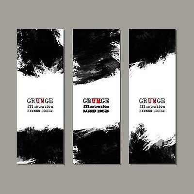 EPS 해외이미지 배너 백그라운드 일러스트 수묵화 미술 타이포그라피 사람없음 세트 검은색 먹 번짐 국경 해외202004 해외일러스트 문자 컬러 서예 문화예술 파일형식 벡터 효과