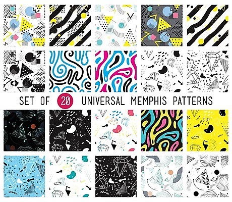 EPS 해외이미지 모양 디자인 선 백그라운드 패턴 일러스트 추상 미술 사람없음 그래픽 장식 세트 컬러풀 패턴백그라운드 원형 심플 그런지 스타일 멤피스디자인 해외202004 해외일러스트 도형 컬러 무늬 문화예술 파일형식 벡터
