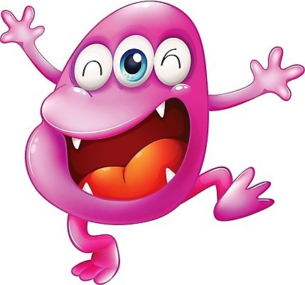 EPS 해외이미지 캐릭터 분홍색 일러스트 사람없음 점프 몬스터 해외202004 해외일러스트 일러캐릭터 컬러 모션 파일형식 벡터