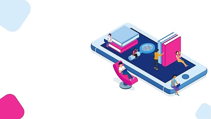 EPS 해외이미지 여자 교육 남자 포스터 인터넷 일러스트 졸업 돋보기 책 파란색 노트북 스마트폰 스터디 다이어리 스마트 사전 아이소메트릭 백과사전 해외202004 해외일러스트 컬러 컨셉 사람 전자제품 핸드폰 스마트기기 학습 사무용품 파일형식 벡터