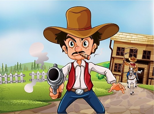 EPS 해외이미지 나무 동물 구름 모자 남자 무기 밧줄 일러스트 창문 하늘 흡연 담배 사람 소년 그래픽 초록색 울타리 목장 총 분노 흰색 소나무 범죄 카우보이 연기 승차 위험 가루 언덕 그림 로데오 총알 땅바닥 옛날 해외202004 해외일러스트 자연요소 식물 잡화 감정 어린이 줄 컬러 컨셉 모션 바닥 담장 파일형식 벡터