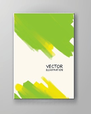EPS 해외이미지 템플릿 디자인 배너 포스터 종이 백그라운드 일러스트 벽지 수채화 미술 사람없음 그래픽 장식 초록색 노란색 페인트 얼룩 그림 캔버스 페이지 엘리먼트 해외202004 해외일러스트 컬러 문화예술 파일형식 벡터