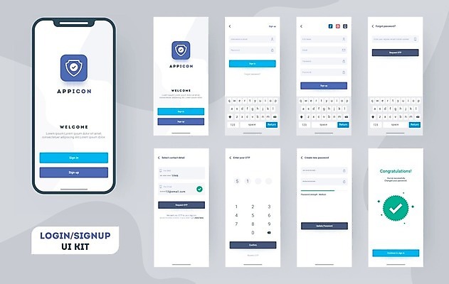 EPS 해외이미지 템플릿 직업 인터넷 일러스트 비즈니스 모바일 안전 사람없음 스마트폰 디지털 스크린 웹 과학기술 암호 어플리케이션 보호 서비스 레이아웃 보안 페이지 시스템 온라인 전자상거래 UI 계좌 로그인 소셜미디어 소프트웨어 인터페이스 터치스크린 목업 와이어프레임 해외202004 해외일러스트 컨셉 기술 금융 핸드폰 스마트기기 파일형식 벡터